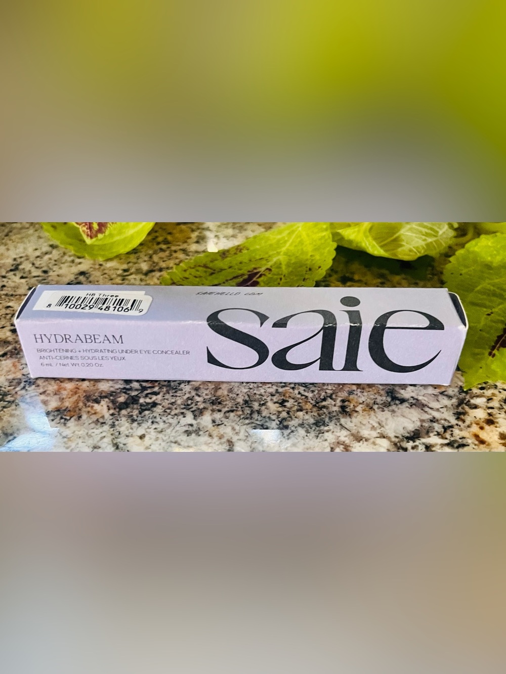 Saie Hydrabeam Concealing Under Eye Brightener with Cucumber Extract. NIB
